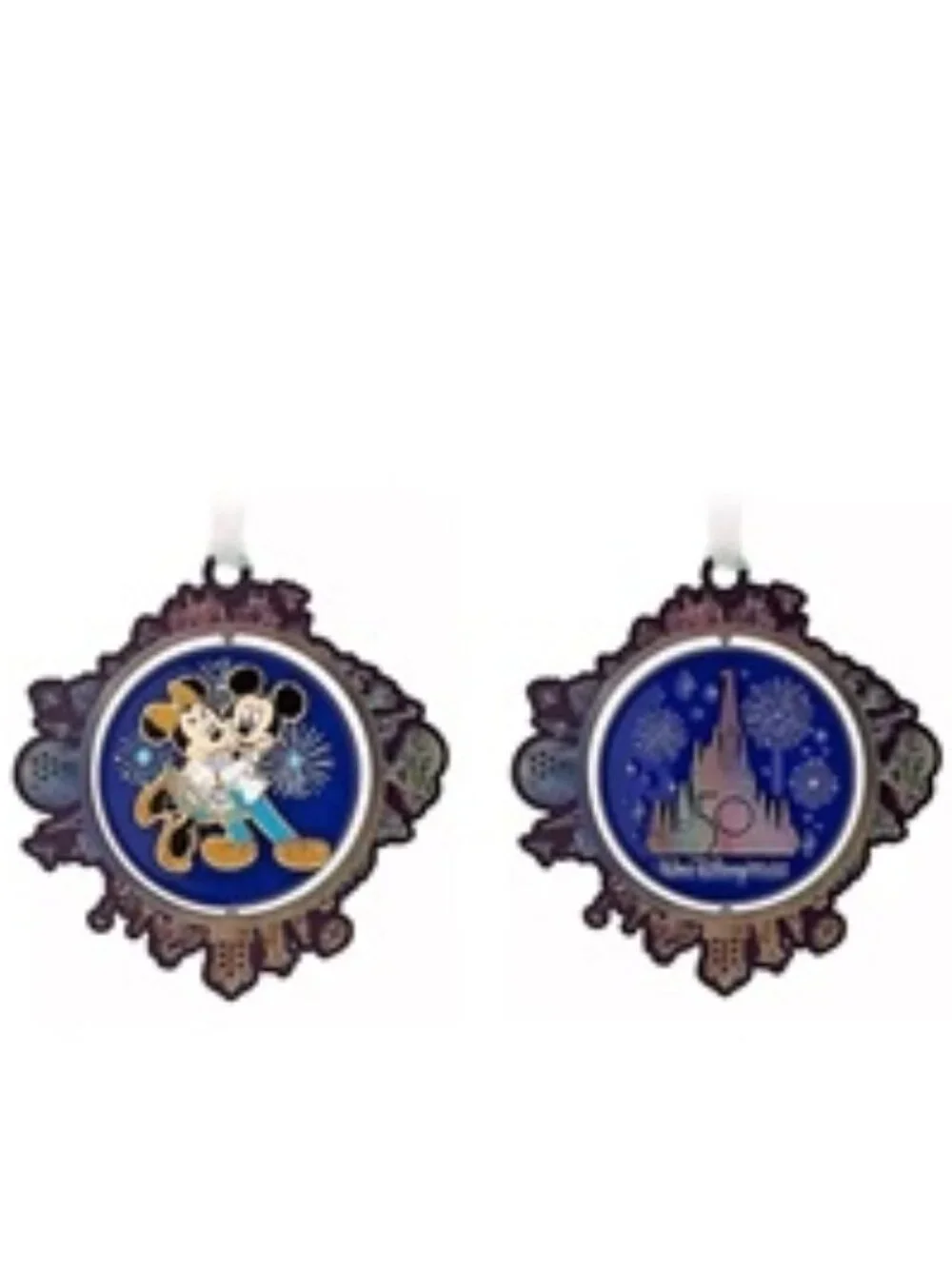 Disney Parks 2023 50th Anniversary Finale Mickey Minnie Spinner Ornament LR Nwt